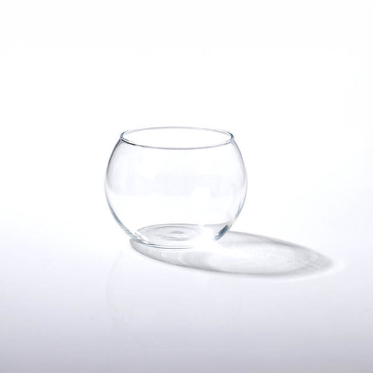 Glass Votive Candle Holder Sphere Clear (8x6cmH)