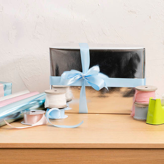 Wrapping Paper Metallic Shimmer Effect Silver (70cmx30m)