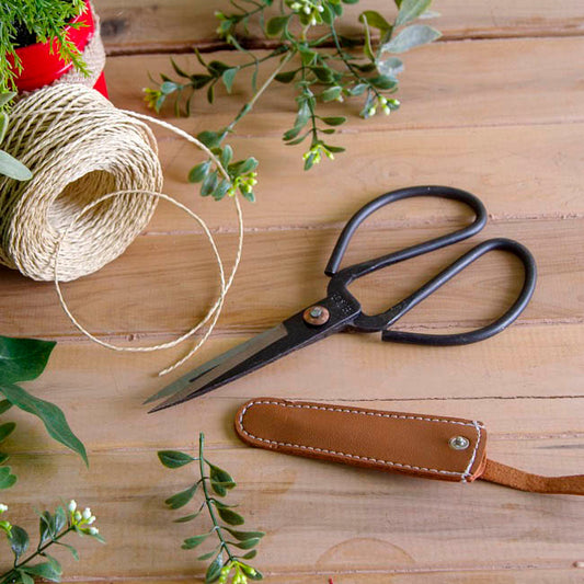 Vintage Florist Scissors Pouch Black (19cm)