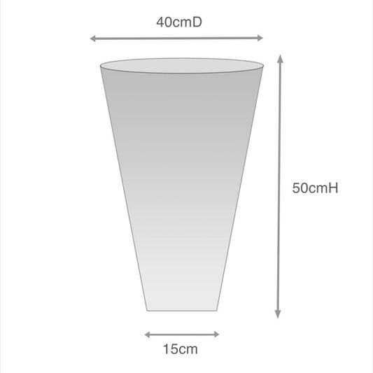 Clear Cello Sleeve V Shape OPP 40mic (40cmDx50cmH) Pack 50