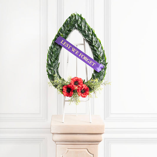 Polystyrene Laurel Chaplet Medium (37cmx52.5cmx5cm) 21" Styr