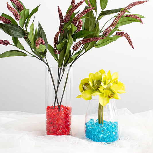 Glass Cylinder Vase Clear (10Dx26cmH)