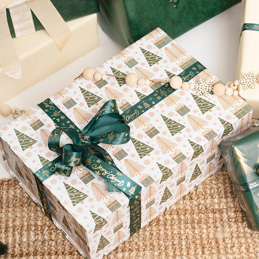 Hamper Gift Box Magnetic Flap Tall Large Trees (38x26x13cmH)