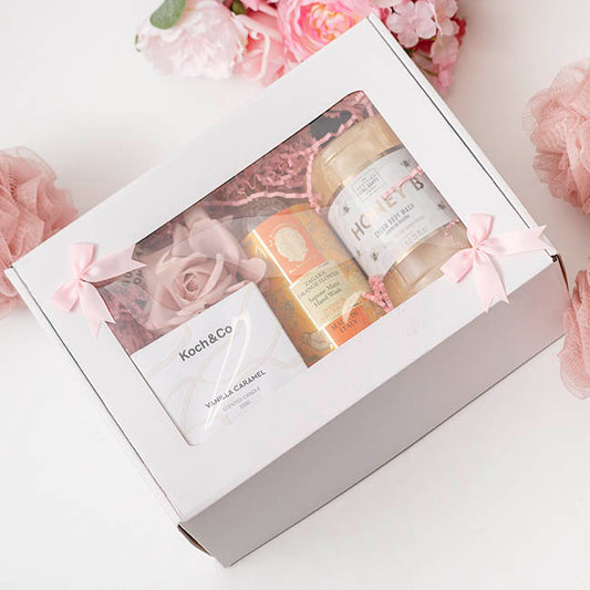 Hamper Gift Box PVC Window Medium White (31.5x22.5x12.5cmH)