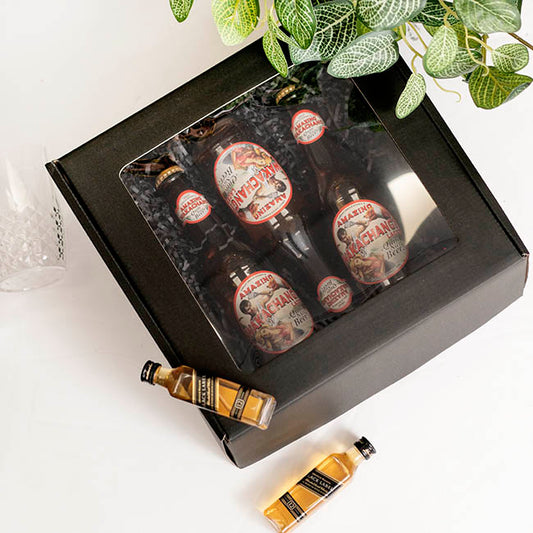 Hamper Gift Box PVC Window Square Black (29.5x28.5x12.5cmH)