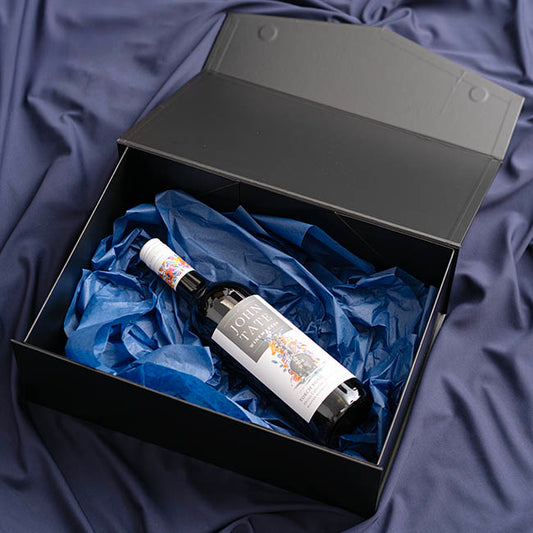 Regency Hamper Box Magnetic V-Flap Large Black (38x26x13cmH)