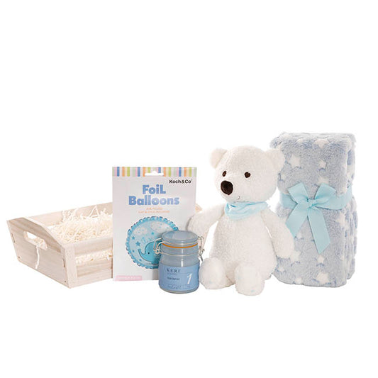 Teddy Bear Jamie Gift Baby Hamper Soft Blue