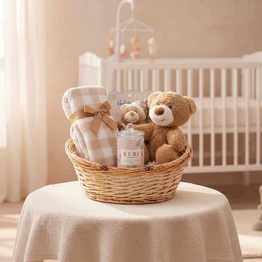 Teddy Bear Louie Gift Baby Hamper Brown