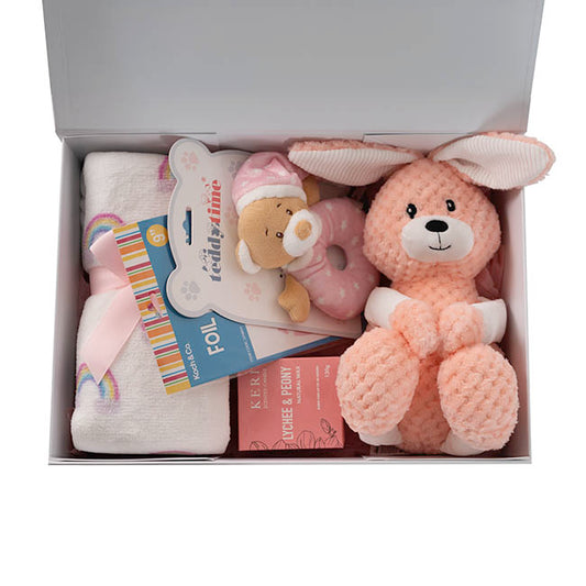 Bunny Flops Gift Baby Hamper Soft Peach Pink
