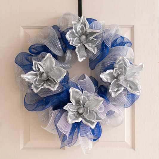 Plastic Mesh Narrow Roll Metallic Silver (25cmx9m)