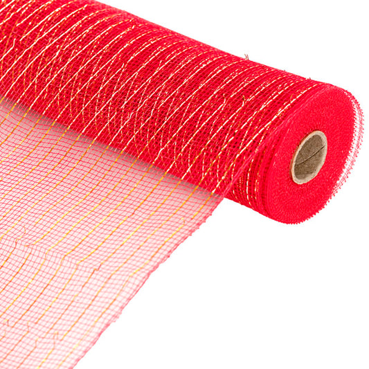 Plastic Mesh Roll Metallic Red (53cmx9m)