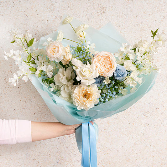 Nonwoven Wrap Sheets NOVA Baby Blue (50x70cm) Pack 50