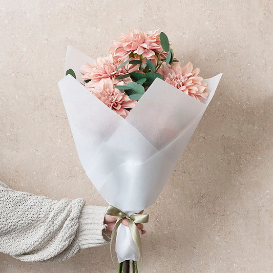 Nonwoven Premium Embossed Wrap Sheets White Pk 50 (50x70cm)