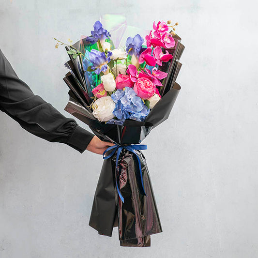 Coloured Cellophane 40 micron Black (50x70cm) Pack 150