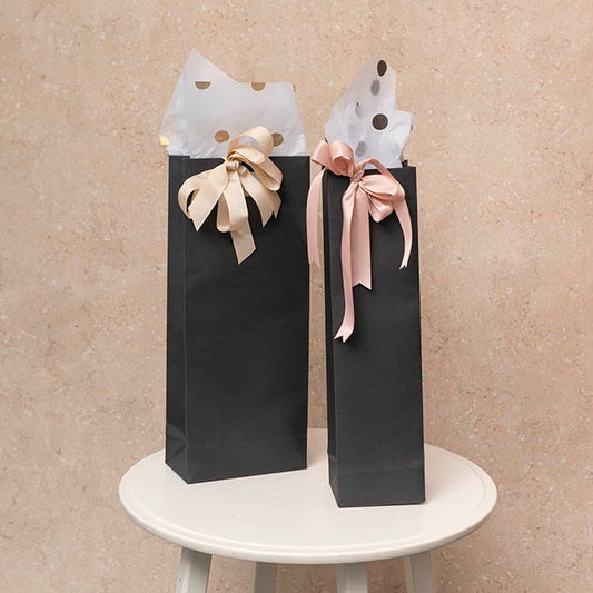 Tissue Paper Inspo Black Spots Pk100 17gsm White (50x75cm)