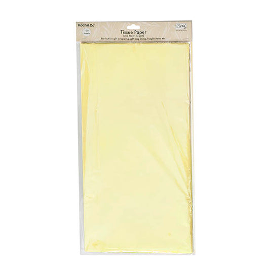 Tissue Paper Pack 100 Acid Free 17gsm Vanilla (50x75cm)
