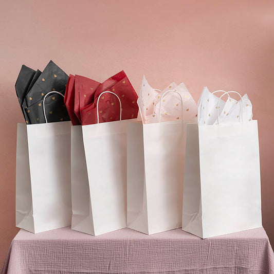 Tissue Paper Inspo Gold Hearts 17gsm Pk100 Red (50x75cm)