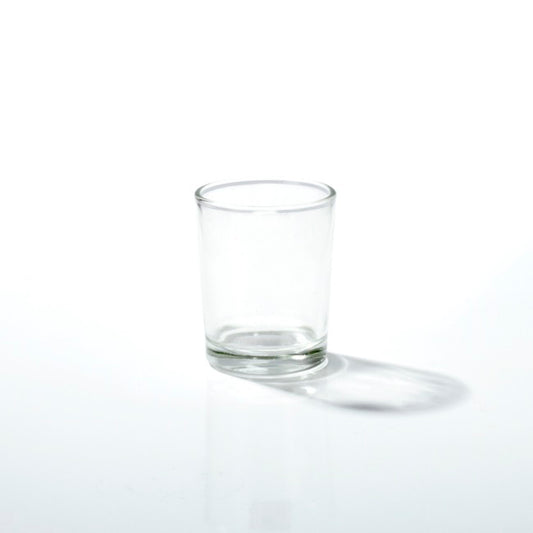 Glass Votive Candle Holder Cylinder Clear (5x6cmH)