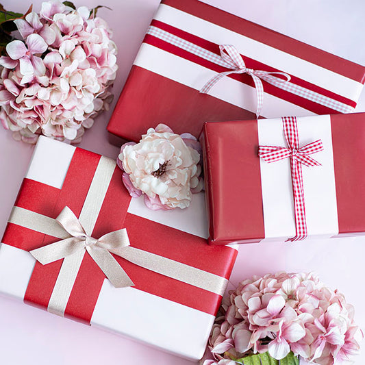 Wrapping Narrow Roll Solid Gloss Baby Pink (10cmx25m)