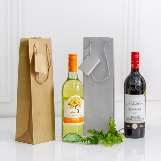 Wine Bottle Bags Single Pack 5 Silver (10.5X9X35cmH)