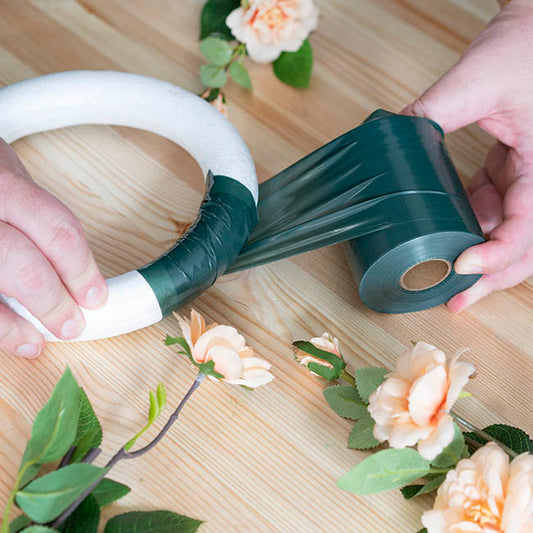 Wreath Wrap Smooth Dark Green (76mm x 90m)