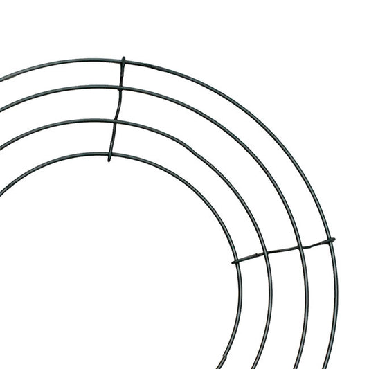 Wire Wreath Frame 10" (25.5cmD) Dark Green