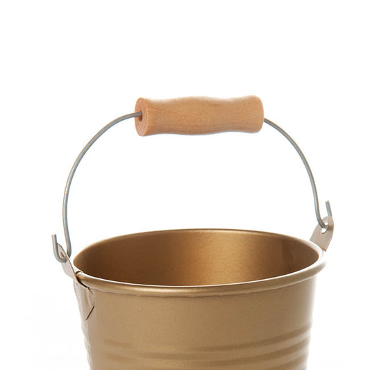 Tin Bucket Bambino Brass Gold (8Dx7cmH)