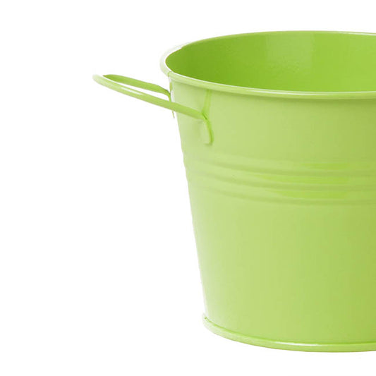 Tin Pot Medium side Handles Lime (15.5Dx12cmH)