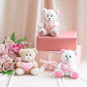 The latest addition to our Mother’s Day soft toy collection is our new mini Alfie teddy bears. These endearing teddy bears are sure to melt hearts and make Mother’s Day truly special.

These bears are perfect gift fillers for hampers and can easily accompany flower bouquets because of their mini sizing. 

They come in three different designs, two clutching soft pink hearts and one with a “Best Mum” message embroidered on its feet.

Measure 14cmST.

SKU: 4808821WH, 4808820DP, 4808823BR
.
.
#kochandco #kochinspo #giftsformum #mothersday #mothersdaygift #plushbear #plushtoys #softtoys
