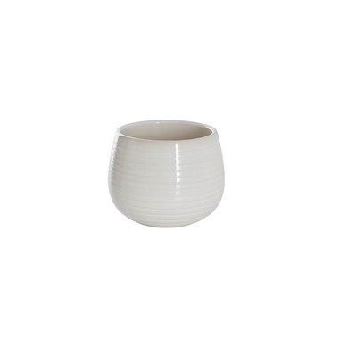 Ceramic Pots - Bondi Ceramics - Trend Ceramic Pots - Ceramic Honey Pot Gloss White (15Dx12cmH)