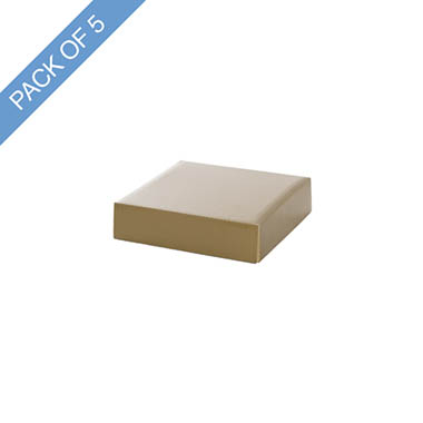 Pack GBox - Gift Box With Lid - Posy Box Lid Mini Gloss Gold Pack 5 (14x14x3.5cmH)