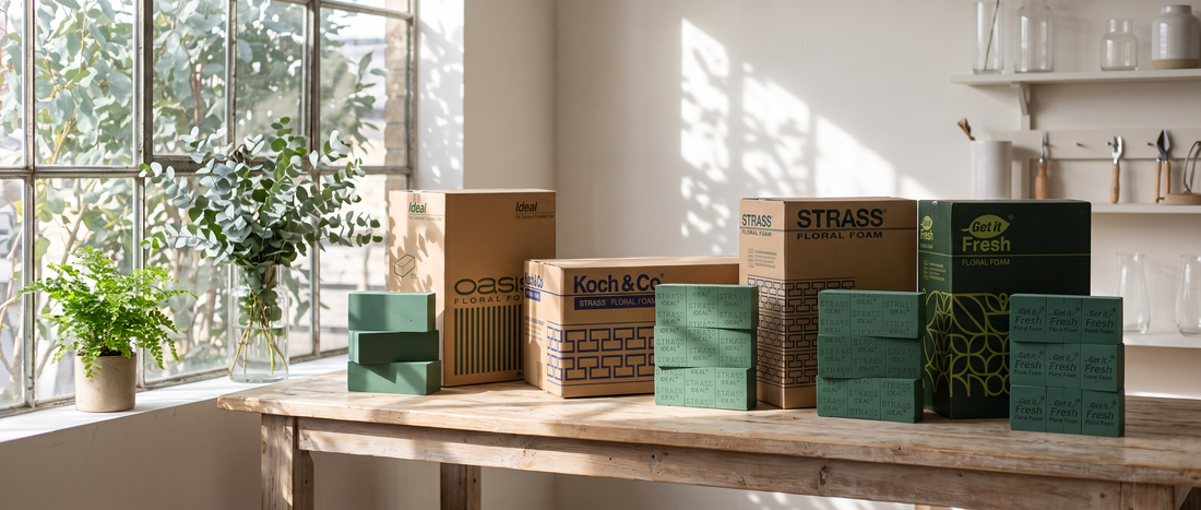 Floral Foam Bricks Compared: STRASS, OASIS, GET IT FRESH, & SPRING — Which One Suits Your Stems?