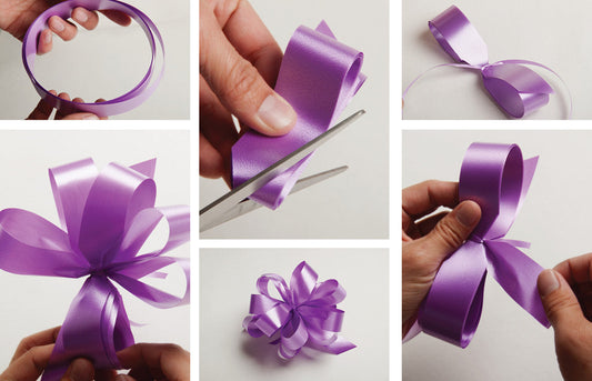 DIY Ribbon Pom Pom Bow