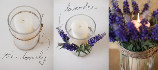 How To Decorate Pillar Candles With Lavender