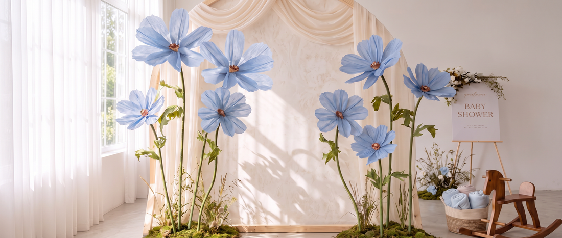 How to Style a Giant Paper Flower Backdrop