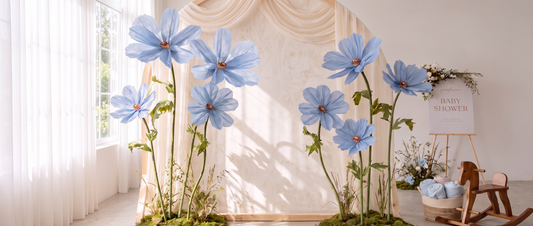 How to Style a Giant Paper Flower Backdrop