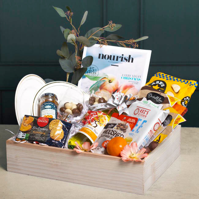 Wooden Hamper Box Set 2 Hamper Natural (43x34x10cmH)