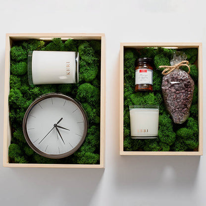 Premium Wooden Crate Box Tray Natural XL Set 2 (48x35x13cmH)