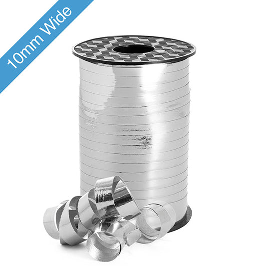 Ribbon Curling 10mm Metallic Silver (10mmx100m)