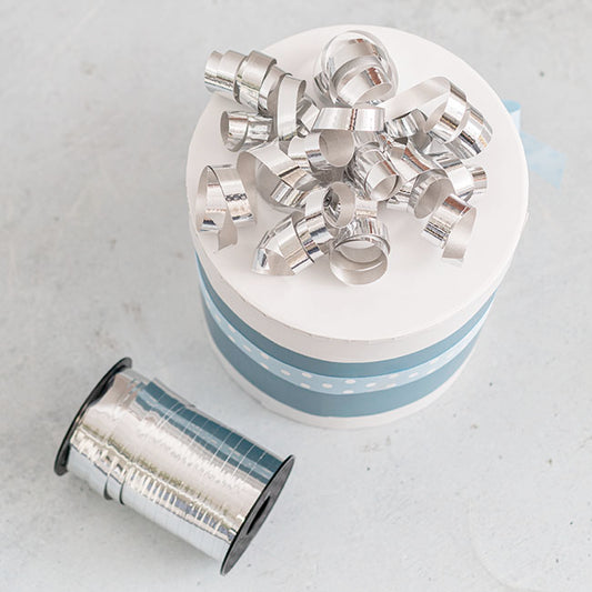 Ribbon Curling 10mm Metallic Silver (10mmx100m)