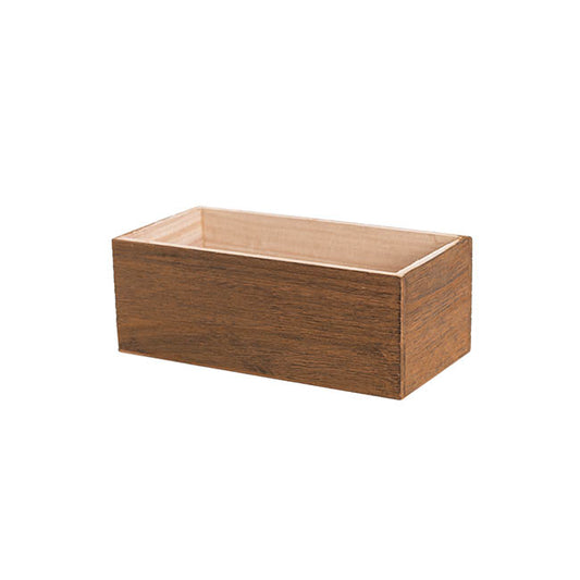 Wooden Trough Hamper Planter Brown (24x12x9cmH)