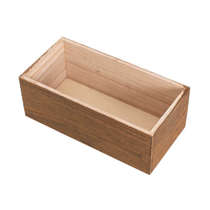 Wooden Trough Hamper Planter Brown (24x12x9cmH)