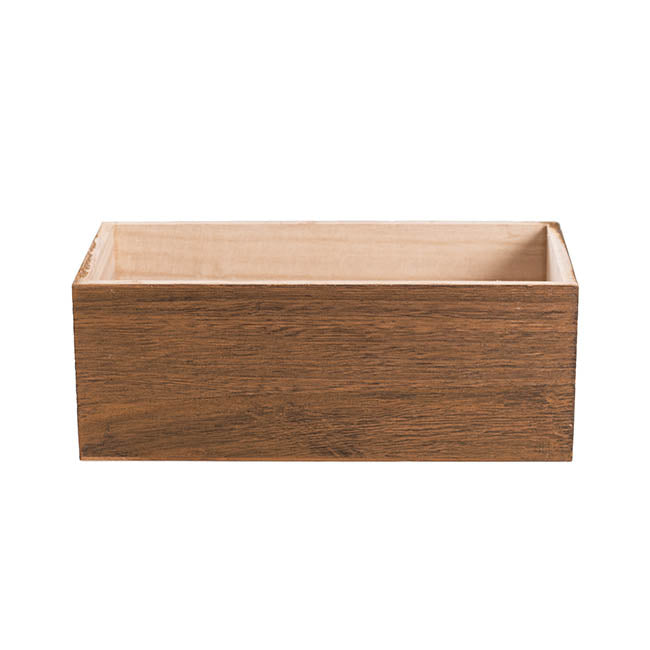 Wooden Trough Hamper Planter Brown (24x12x9cmH)