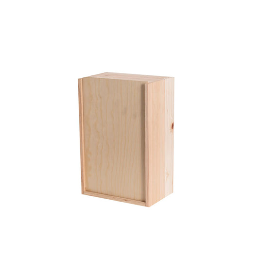 Wooden Box with Wooden Sliding Lid (30x20x13cmH)