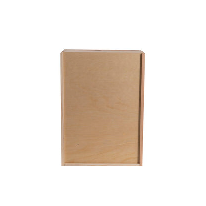 Wooden Box with Wooden Sliding Lid (35x25x14cmH)