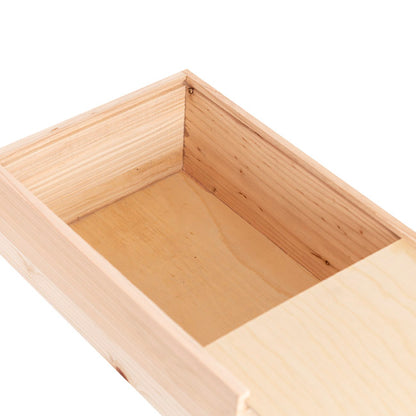 Wooden Box with Wooden Sliding Lid (35x25x14cmH)