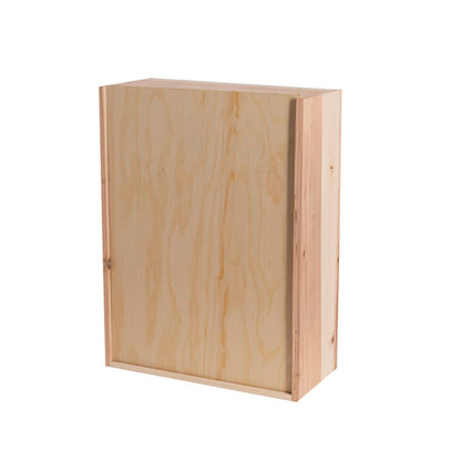 Wooden Box with Wooden Sliding Lid (40x30x15cmH)