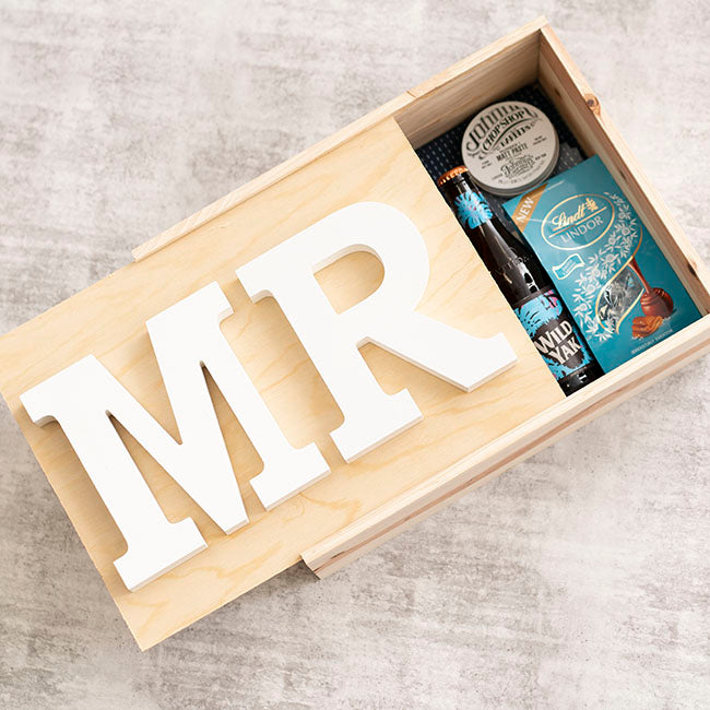 Wooden Box with Wooden Sliding Lid (40x30x15cmH)