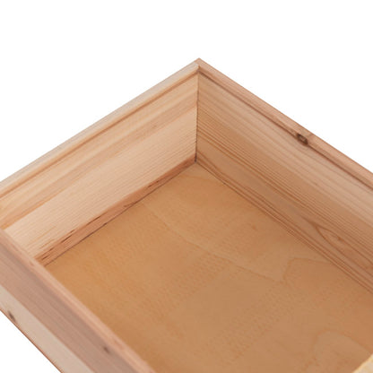 Wooden Box with Wooden Sliding Lid (40x30x15cmH)