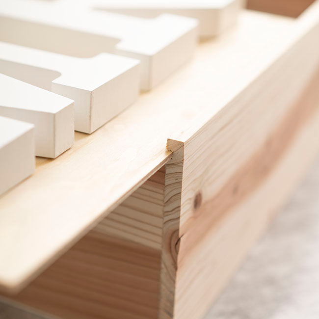 Wooden Box with Wooden Sliding Lid (40x30x15cmH)